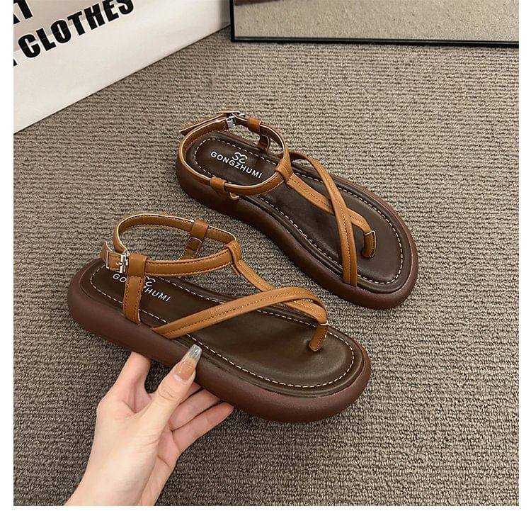 Sandals Leather Platform Faux