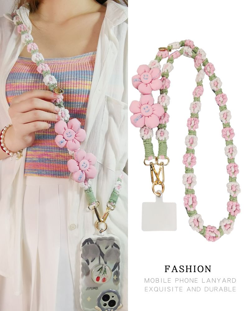 Flower Pad Phone Lanyard with