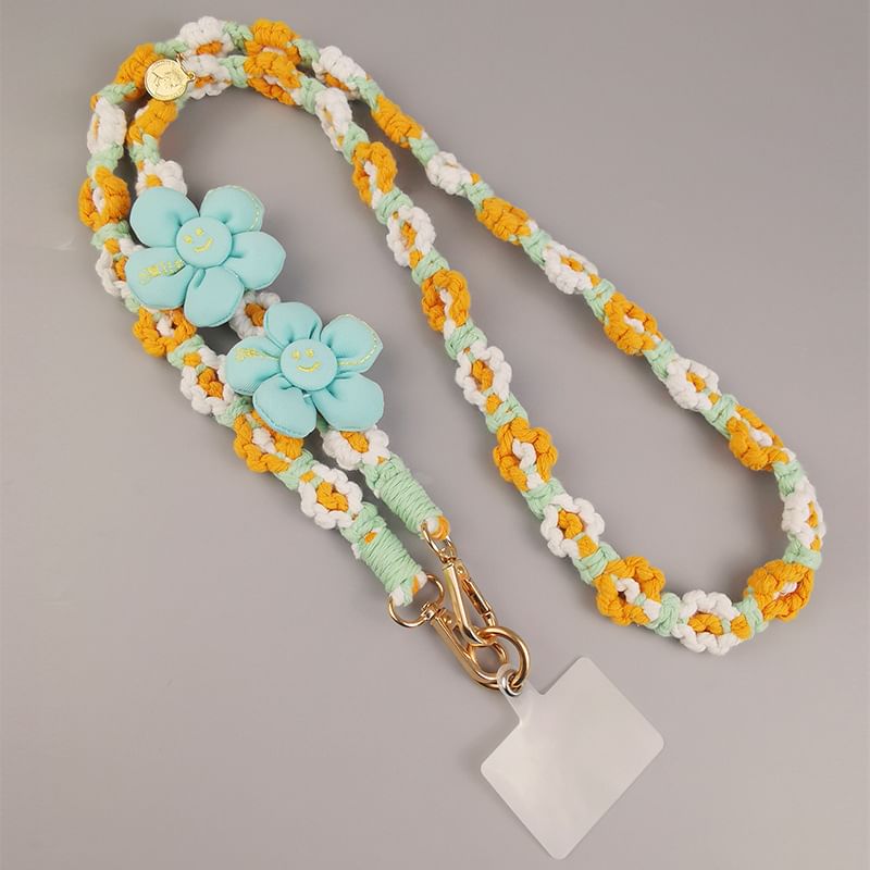 with Lanyard Pad Phone Flower