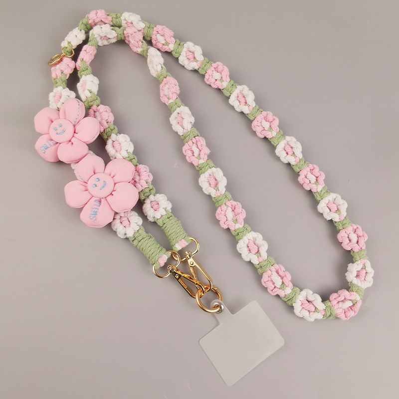Flower Pad Phone Lanyard with