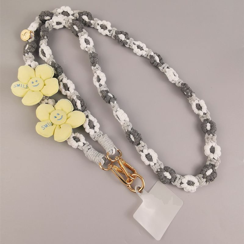 Flower Pad Phone Lanyard with