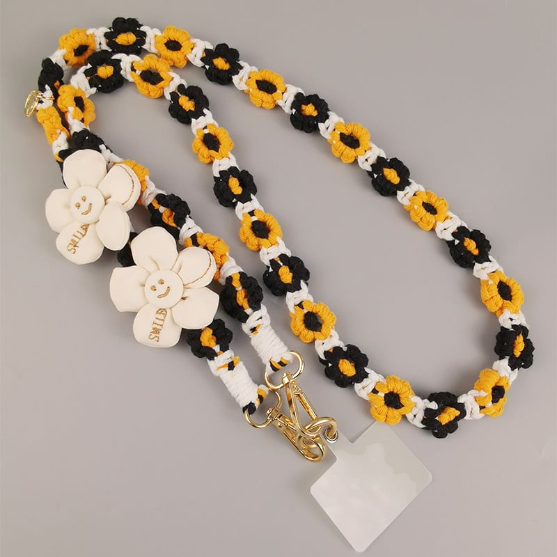 with Lanyard Pad Phone Flower