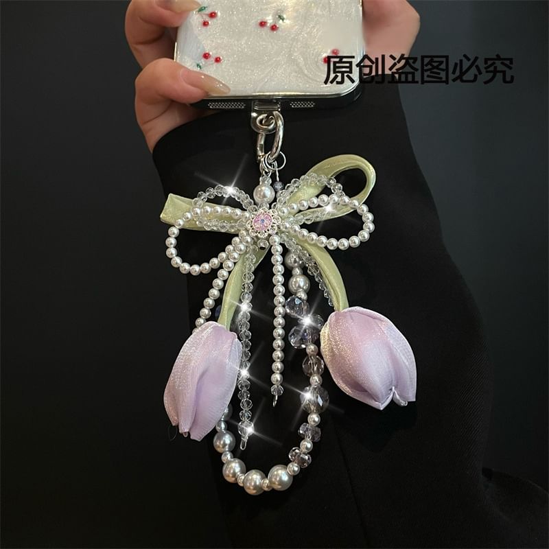 Phone Pearl Pad Lanyard Faux with