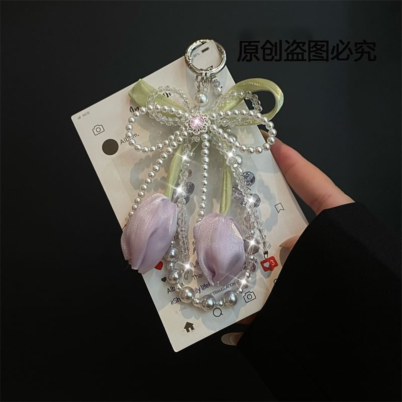 Faux with Pad Lanyard Pearl Phone