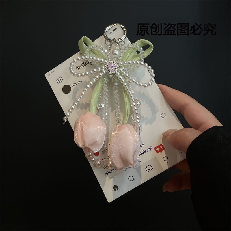 Faux with Pad Lanyard Pearl Phone