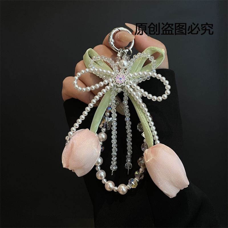 Faux with Pad Lanyard Pearl Phone