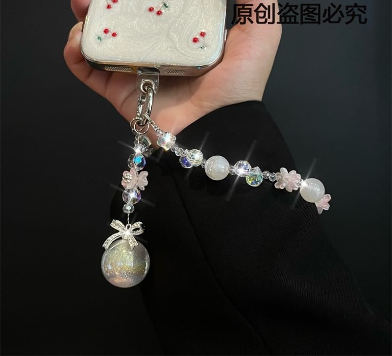 with Lanyard Pad Pearl Phone Faux