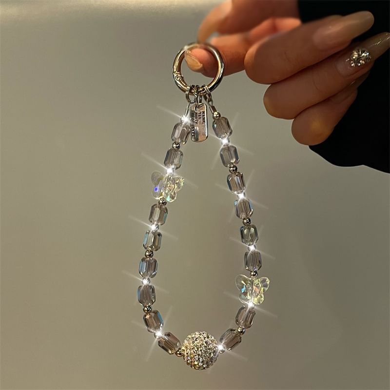 Beaded Butterfly Phone Lanyard