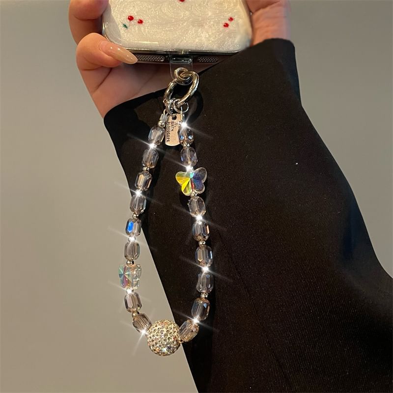 Phone Beaded Butterfly Lanyard