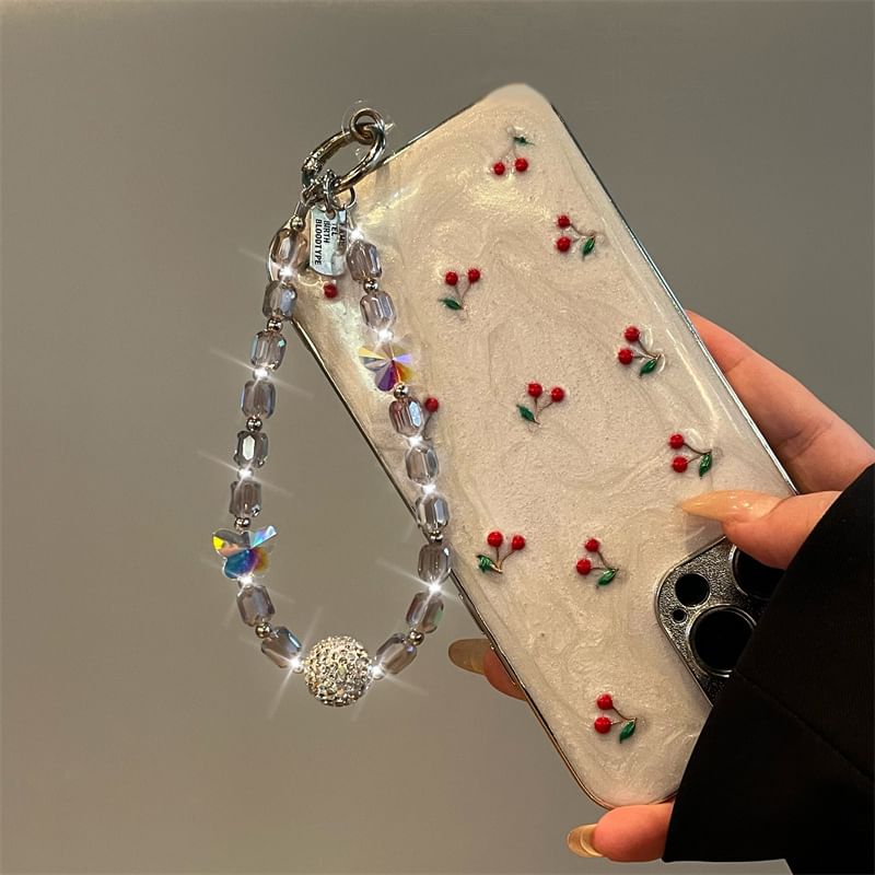 Phone Beaded Butterfly Lanyard