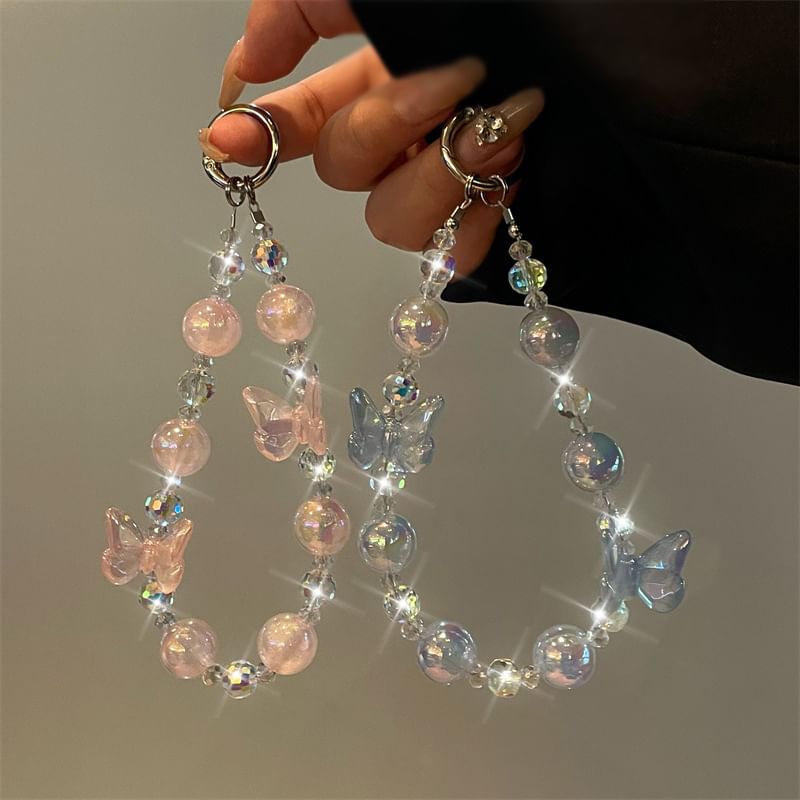 Lanyard Phone Butterfly Beaded