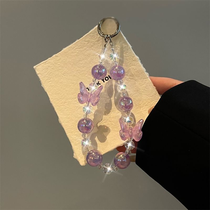 Lanyard Phone Butterfly Beaded
