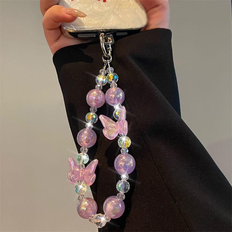 Lanyard Phone Butterfly Beaded