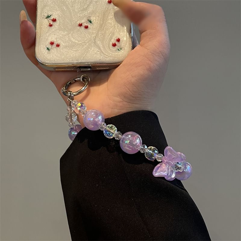 Butterfly Phone Lanyard Beaded