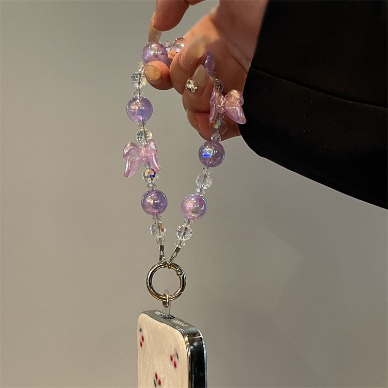 Lanyard Phone Butterfly Beaded