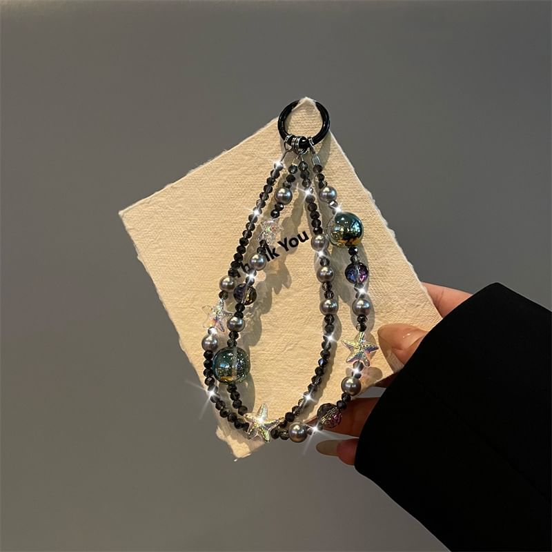 Phone Faux Star Pearl Lanyard