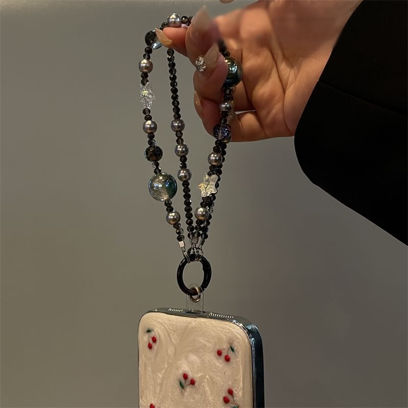 Phone Faux Star Pearl Lanyard