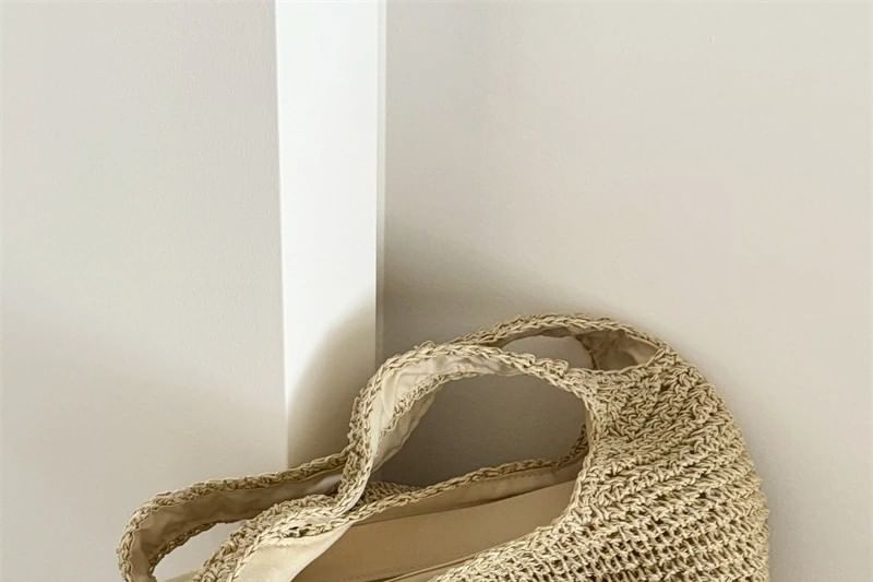 Plain Tote Bag Straw