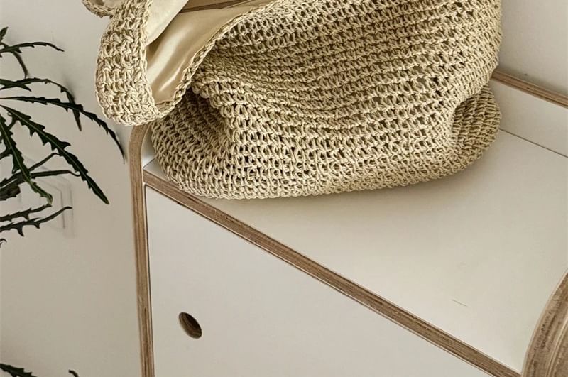 Plain Tote Bag Straw