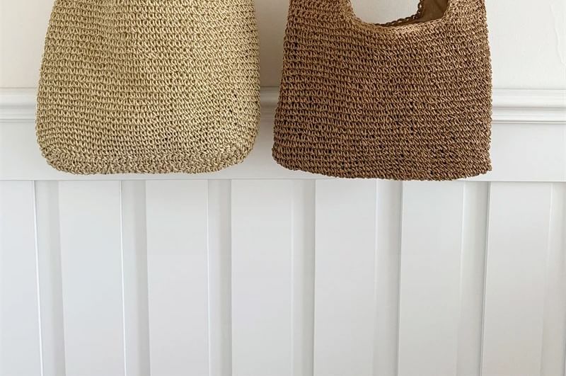 Plain Tote Bag Straw