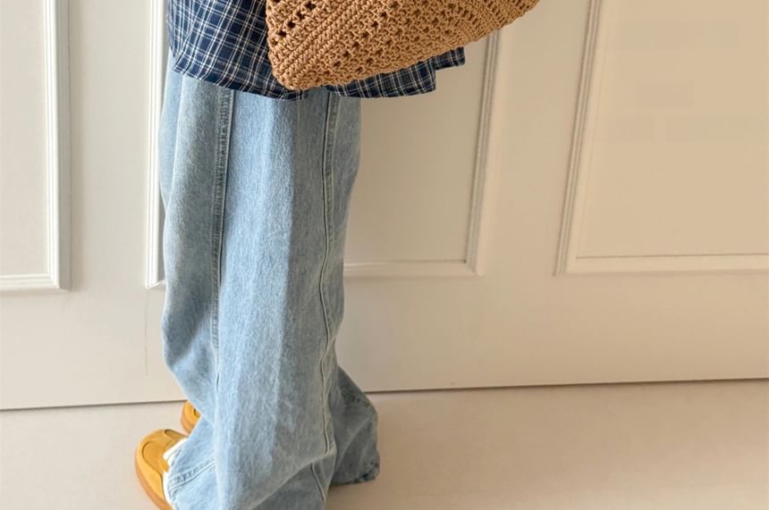 Tote Crochet Tassel Knit Bag