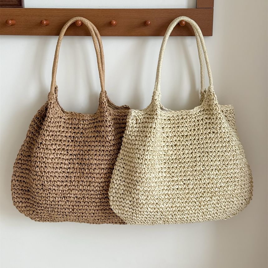 Tote Plain Bag Straw