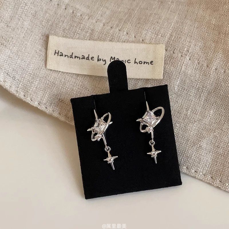 CZ Earring Drop Star