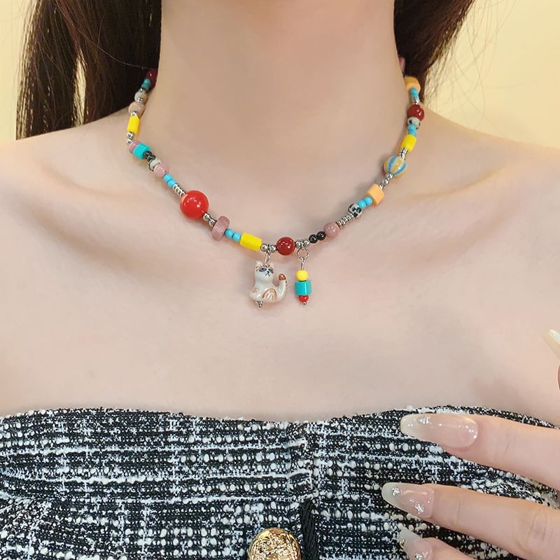 Cat Necklace Pendant Bead