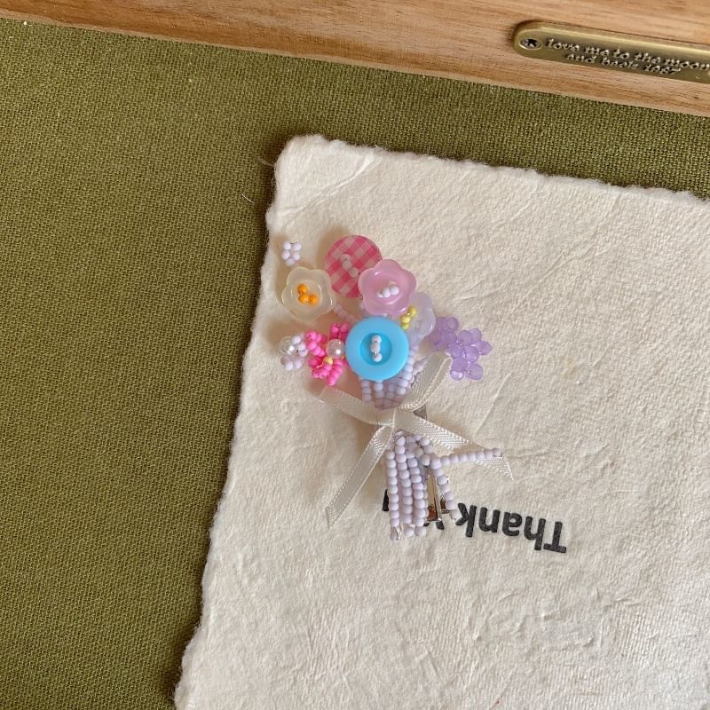 Clip Flower Bow Hair Bead
