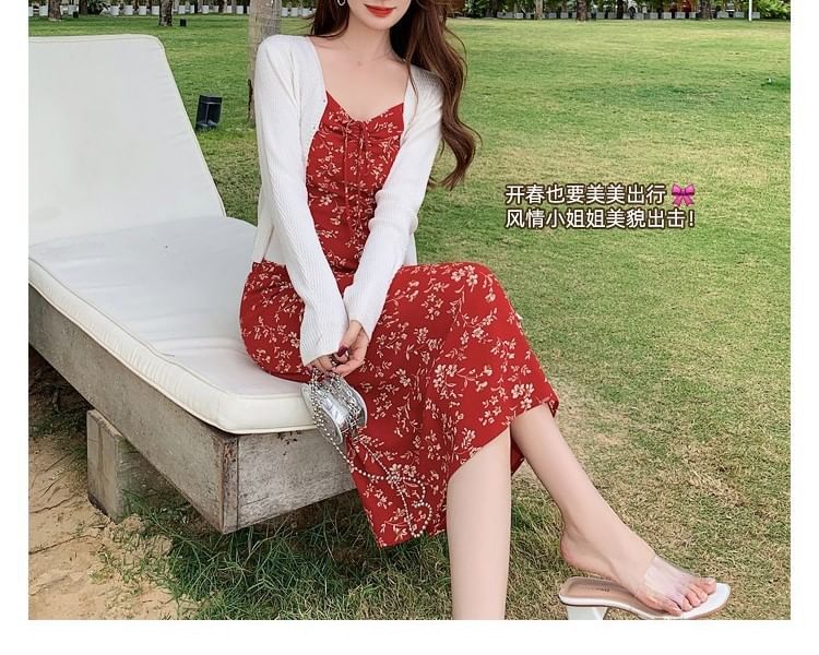 Print Sleeveless V-Neck Dress Sheath Maxi Floral