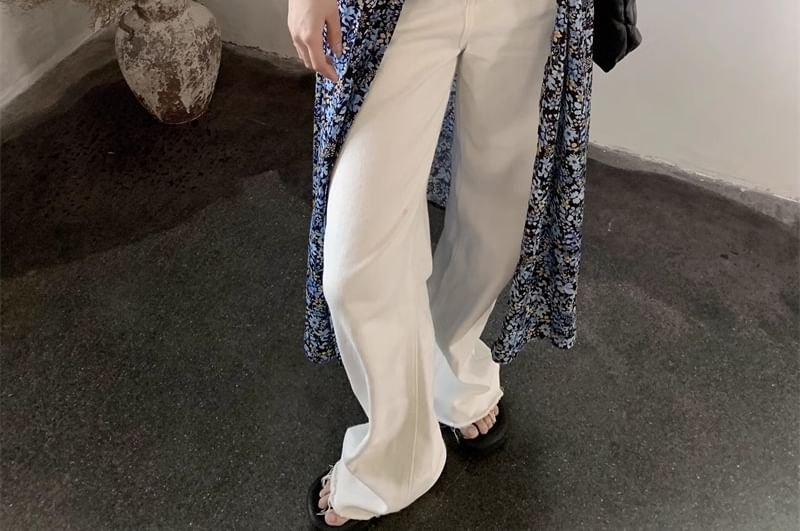 Midi Floral Sleeveless A-Line Dress Print V-Neck