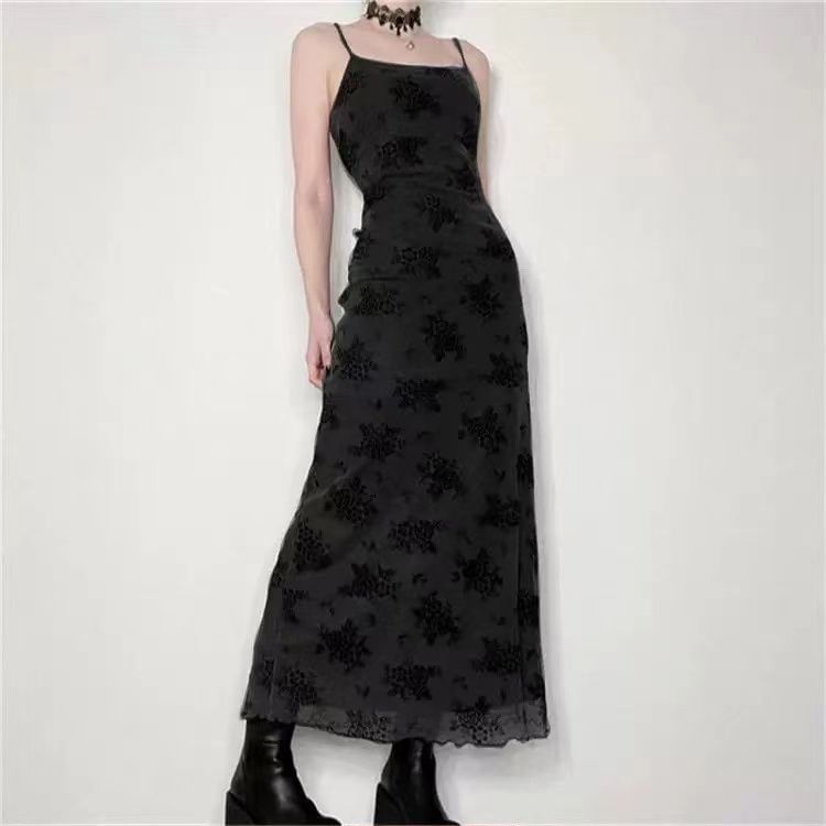 Dress Lace Maxi Spaghetti A-Line Strap