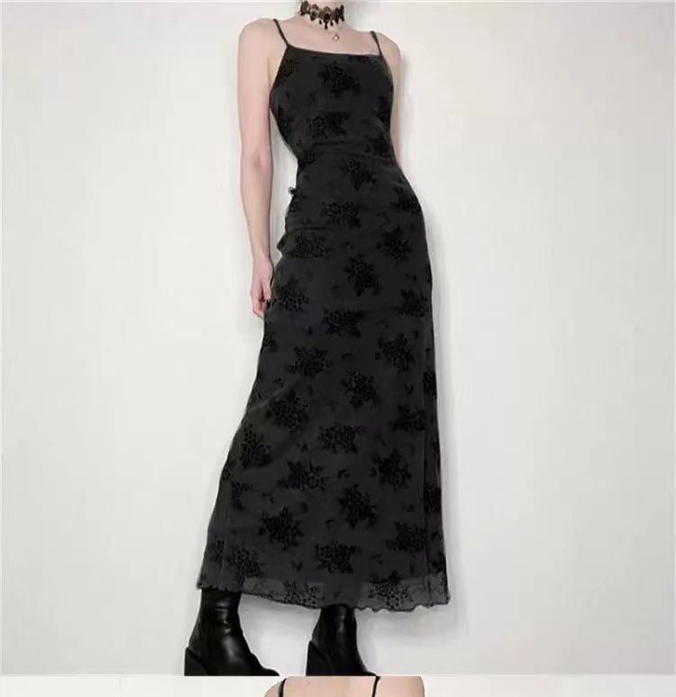 Dress Lace Maxi Spaghetti A-Line Strap