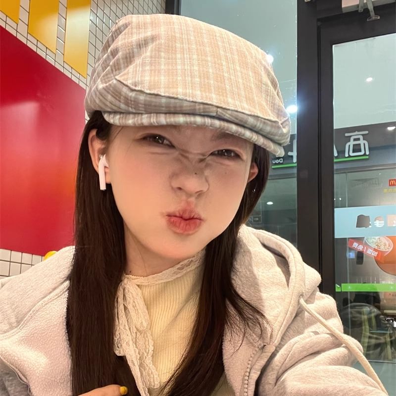 Plaid Flat Cap