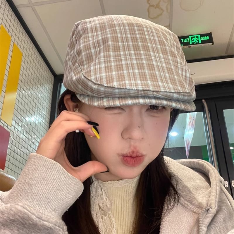 Plaid Flat Cap
