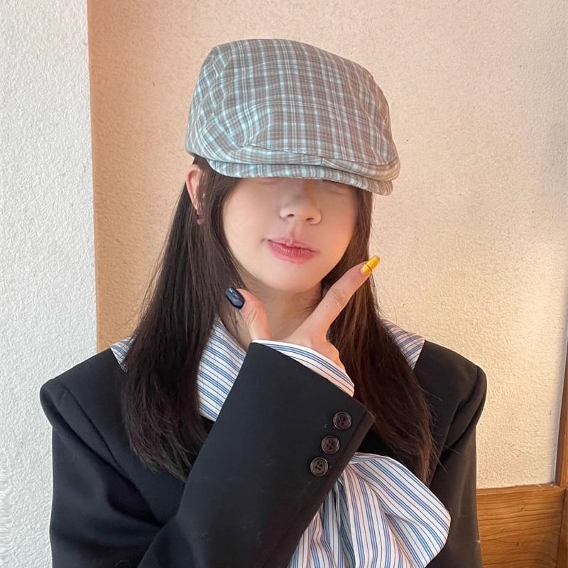Plaid Flat Cap