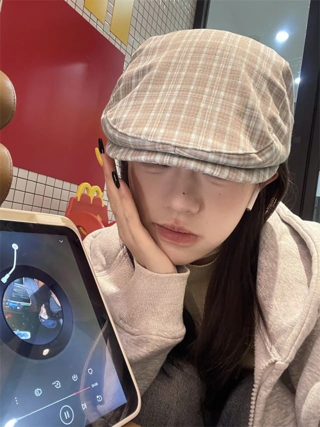 Plaid Flat Cap