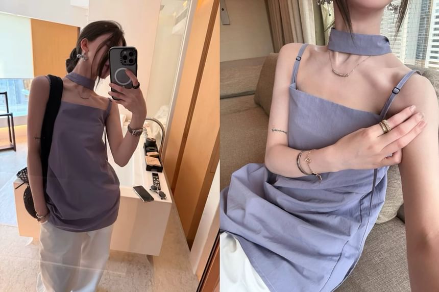 Plain Top Neck Cami Square