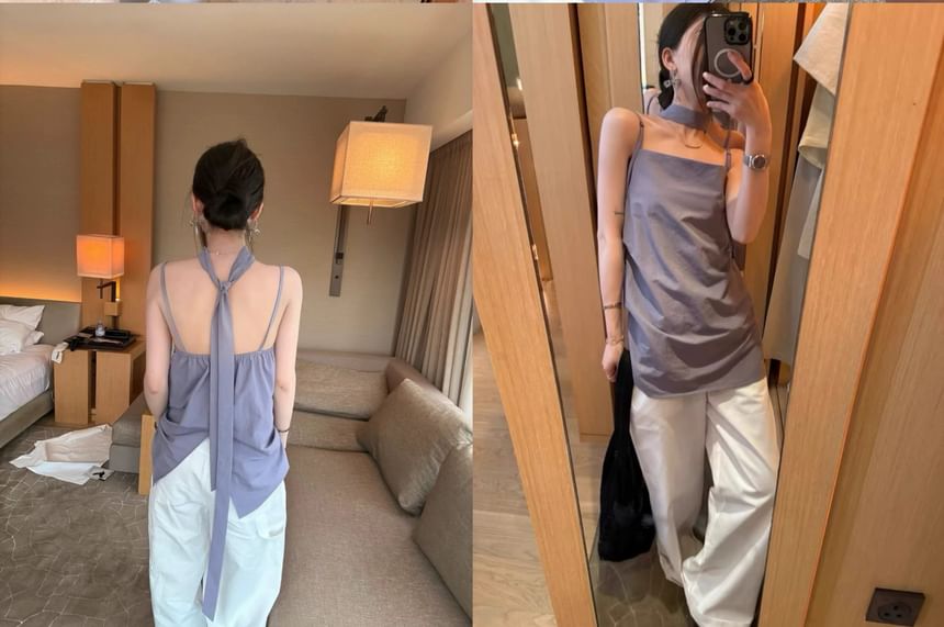 Plain Top Neck Cami Square