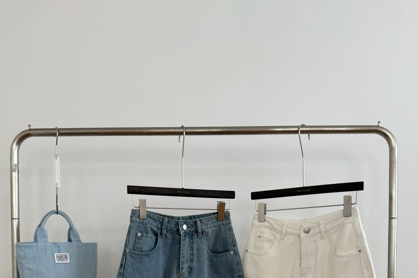 High Shorts Denim Leg Waist Wide