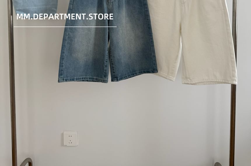 High Shorts Denim Leg Waist Wide