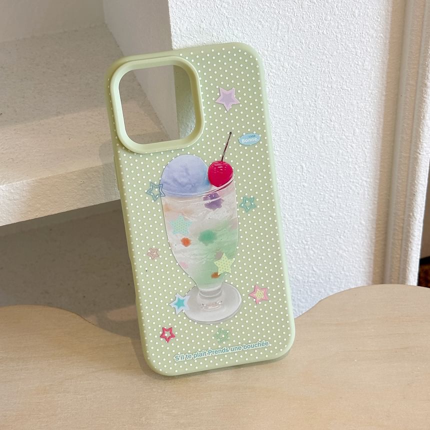 Cream Print Case Ice Phone