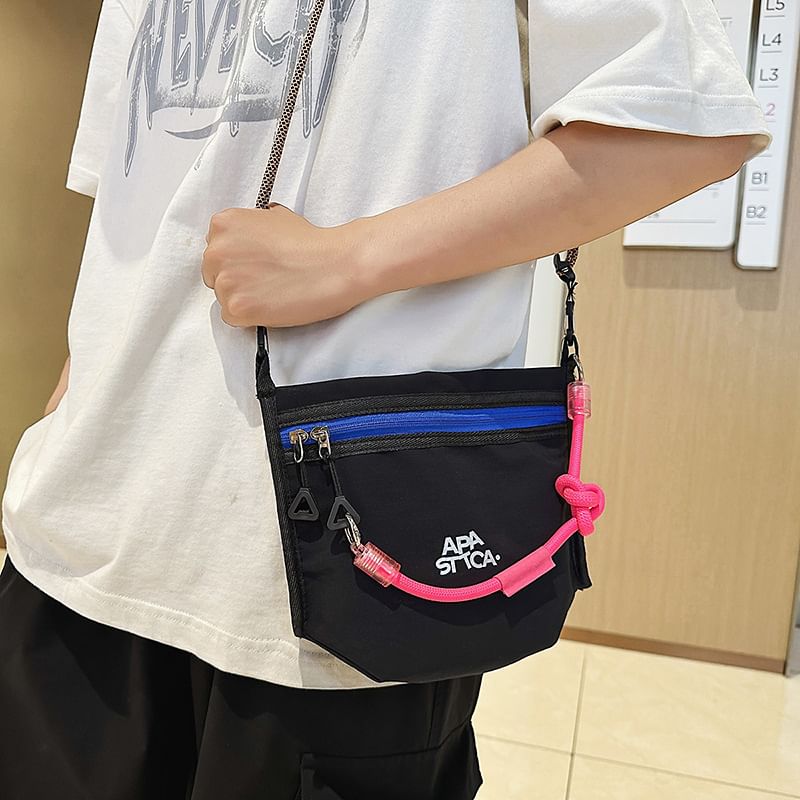 Lettering Bag Strap Crossbody Rope