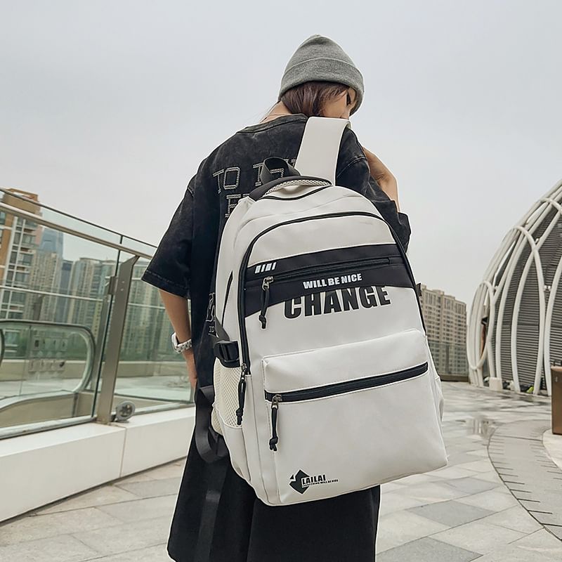 Lettering Tone Backpack Two
