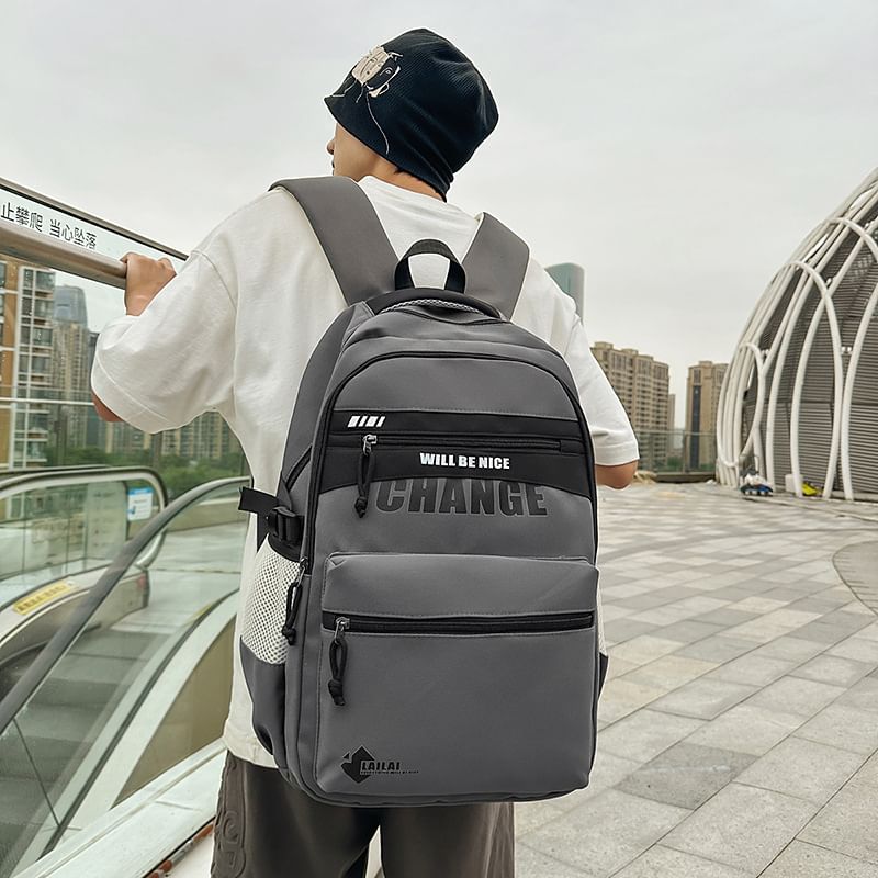 Lettering Tone Backpack Two