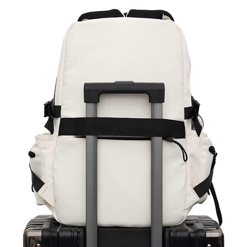 / Bag Charm Lettering Backpack Set Flap