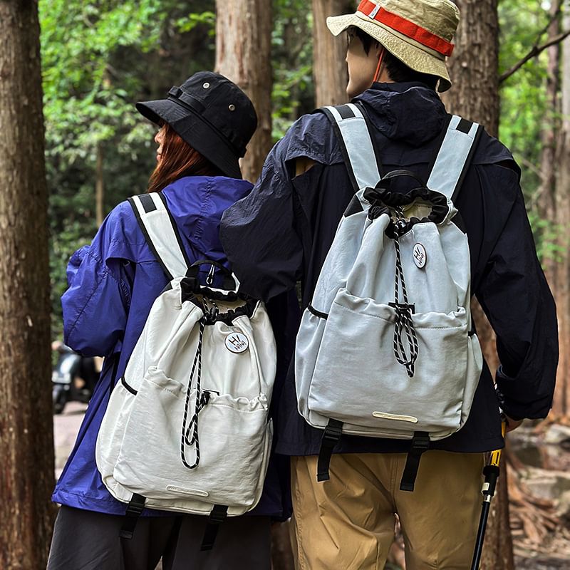 Lettering Backpack Drawstring