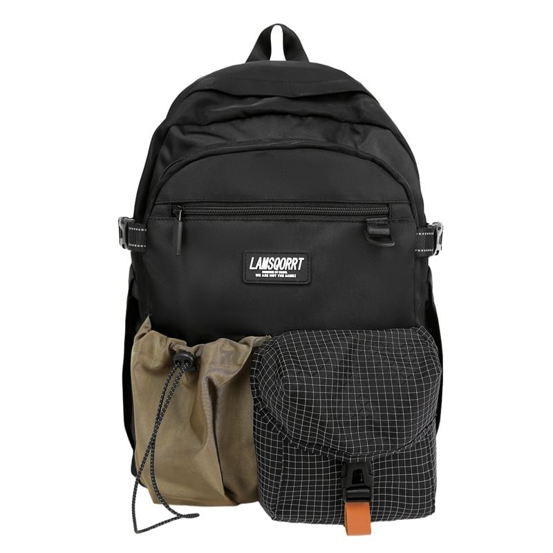 Pocket Backpack Contrast Lettering