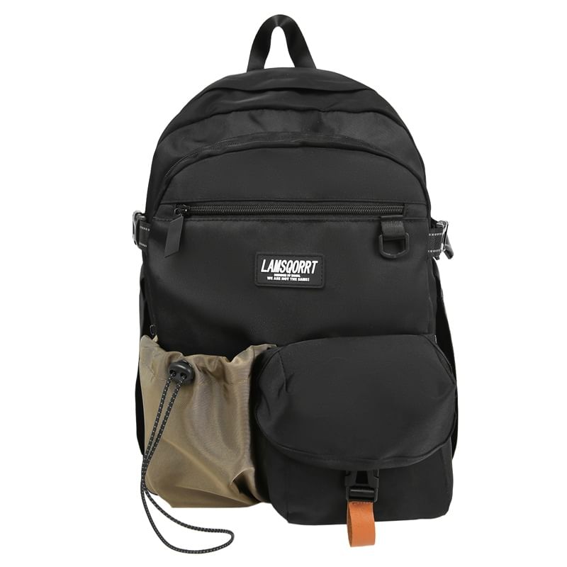 Pocket Backpack Contrast Lettering
