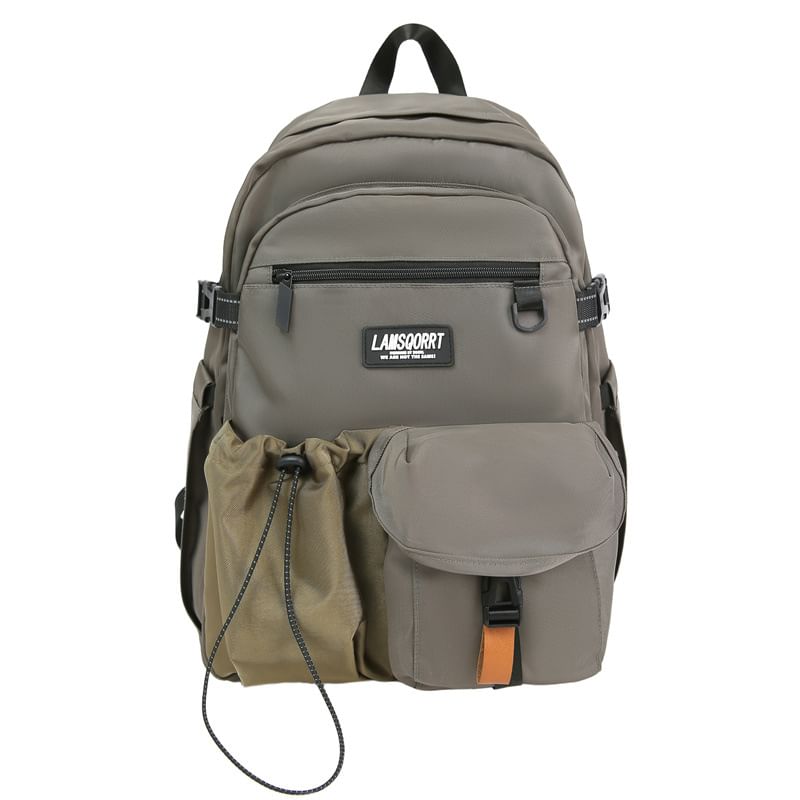 Pocket Backpack Contrast Lettering
